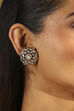 Silver Toned Gold Plated Embellished Stud Earrings image number 1