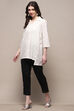 White Cotton Straight Kurta image number 0
