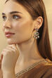 Green Brass Gold-Plated Drop and Dangler Earrings image number 3