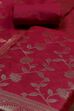 Maroon Cotton Printed Embroidered Unstitched Suit Set image number 1