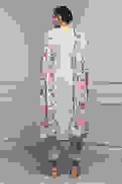 Blue Modal Digital Print Unstitched Suit Set image number 5