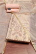 Peach Cotton Hand Embroidered Unstitched Suit Set image number 0