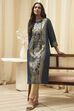 Indigo Rayon A-Line Printed Kurta image number 0