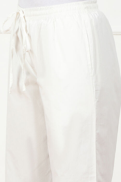 Black Cotton Solid Pants image number 1