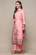Blue Chanderi Unstitched Suit Set image number 5