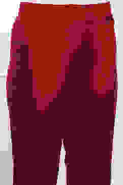 Maroon Viscose Slim Solid Pants image number 1