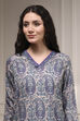 Maroon Black Polyester Straight Printed Kurta image number 1