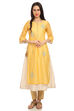 Coral A-Line Art Silk Yarndyed Kurta image number 0