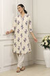 Purple Cotton A Line Kurta image number 0