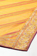 Mustard Cotton Blend Straight Yarndyed Kurta Palazzo Suit Set image number 3