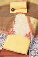 Pastel Yellow Muslin Lace Unstitched Suit Set image number 0
