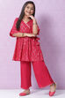 Lime Yellow Rayon Flared Printed Kurta image number 0