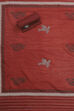 Off-White-Red Flex Hand Block Print Unstitched Suit Set image number 3