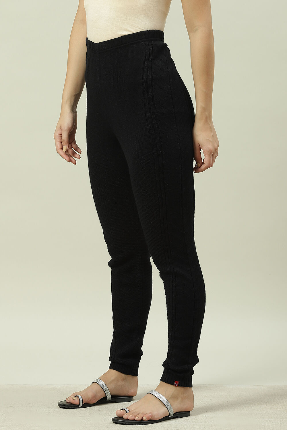 Maroon Acrylic Jeggings image number 2