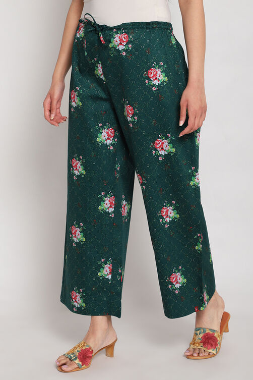Mustard Cotton Palazzo Pants image number 0
