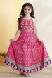 Pink Printed Cotton Lehenga Set