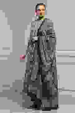 Beige and Green Cotton Printed Anarkali Suit Set image number 3