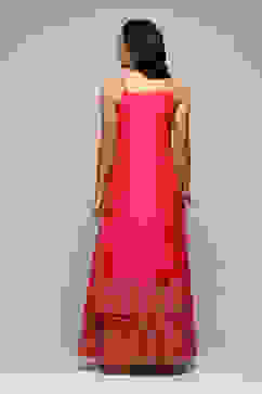 Fuchsia Poly Cotton Straight Kurta Sharara Suit Set image number 4