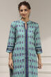 Blue Cotton Modal Digital Print Unstitched Suit Set image number 2