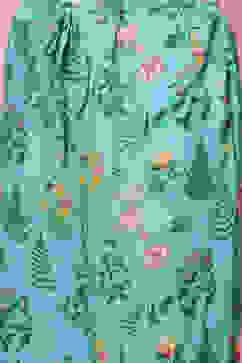 Sea Green LIVA Straight Kurta Relaxed Pant Suit Set image number 2