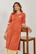 Brown Cotton Straight Kurta image number 6