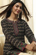 Mustard Yellow Printed Straight Short Kurta image number 0