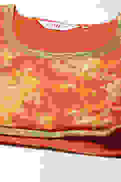 Orange Cotton Lehenga Set image number 1