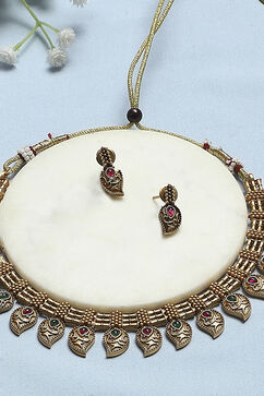 Red Green Alloy Necklace Set image number 5