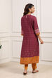 Navy Berry Rayon Flared 2 Piece Set image number 4