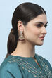 Red Kundan Festive Drop & Danglers image number 1
