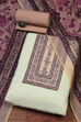 Purple Cotton Printed Unstitched Suit Set image number 0