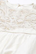 Off White Cotton Silk Flared Yarndyed Suit Set image number 1
