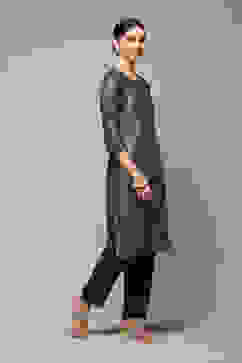 Grey Rayon Flared 2 Piece Set image number 5