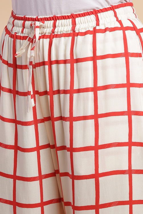 Terracotta Rayon Straight Kurta Pants Set image number 2
