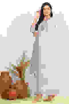 Grey Cotton Embroidered Unstitched Suit Set image number 4