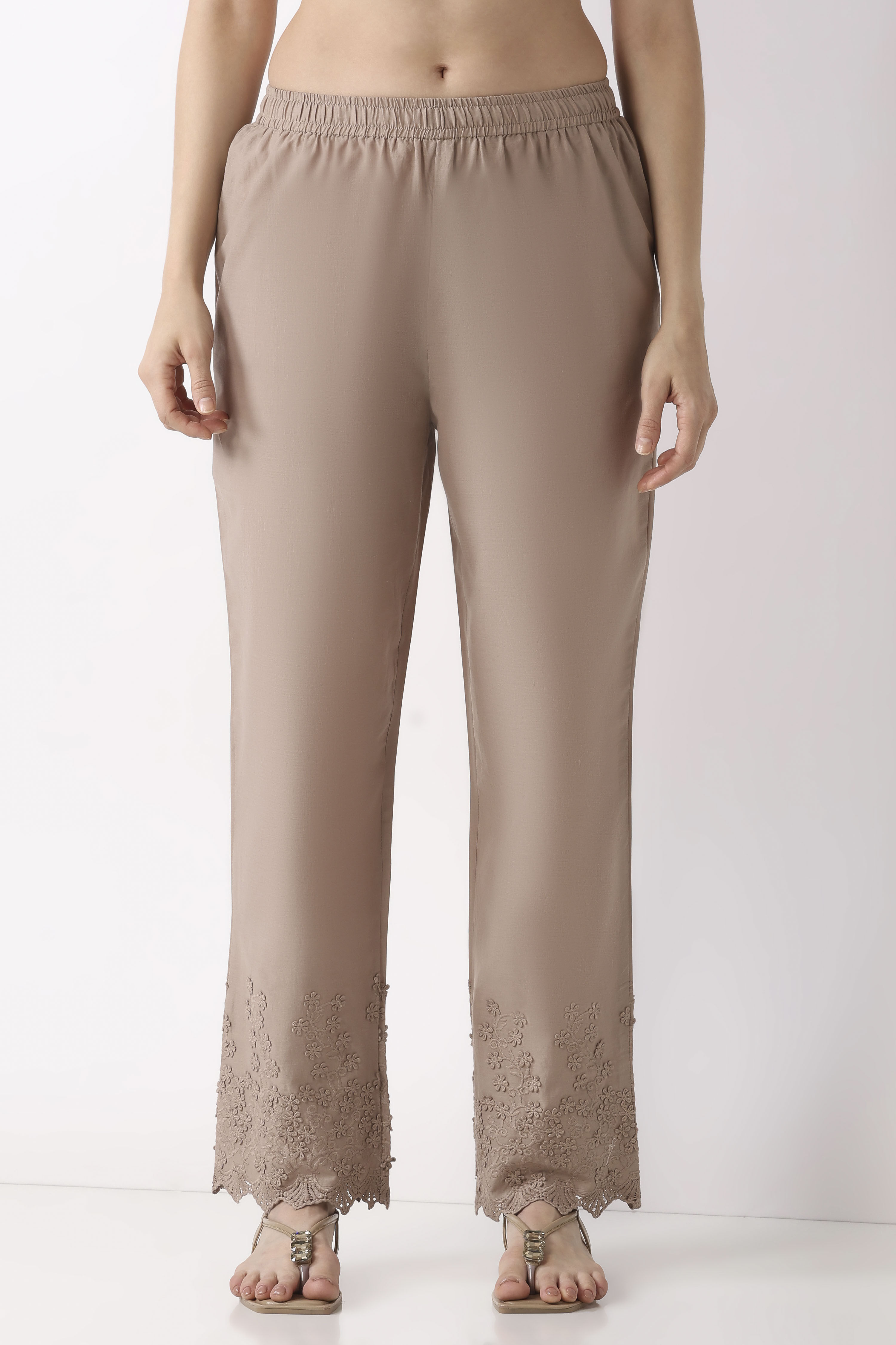 Nude Cotton Comfort Pants image number 4