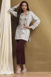 Grey Printed Winter wear Straight Short Kurta image number 5