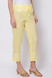 White Cotton Solid Pant image number 3