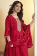 Blue Cotton Kalidar Suit Set image number 1