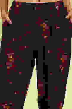 Purple Printed Straight Kurta Set image number 3