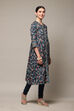 Black Cotton Blend Straight 2 Piece Set image number 5