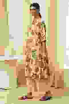 Beige Cotton Blend Straight Kurta Set image number 3