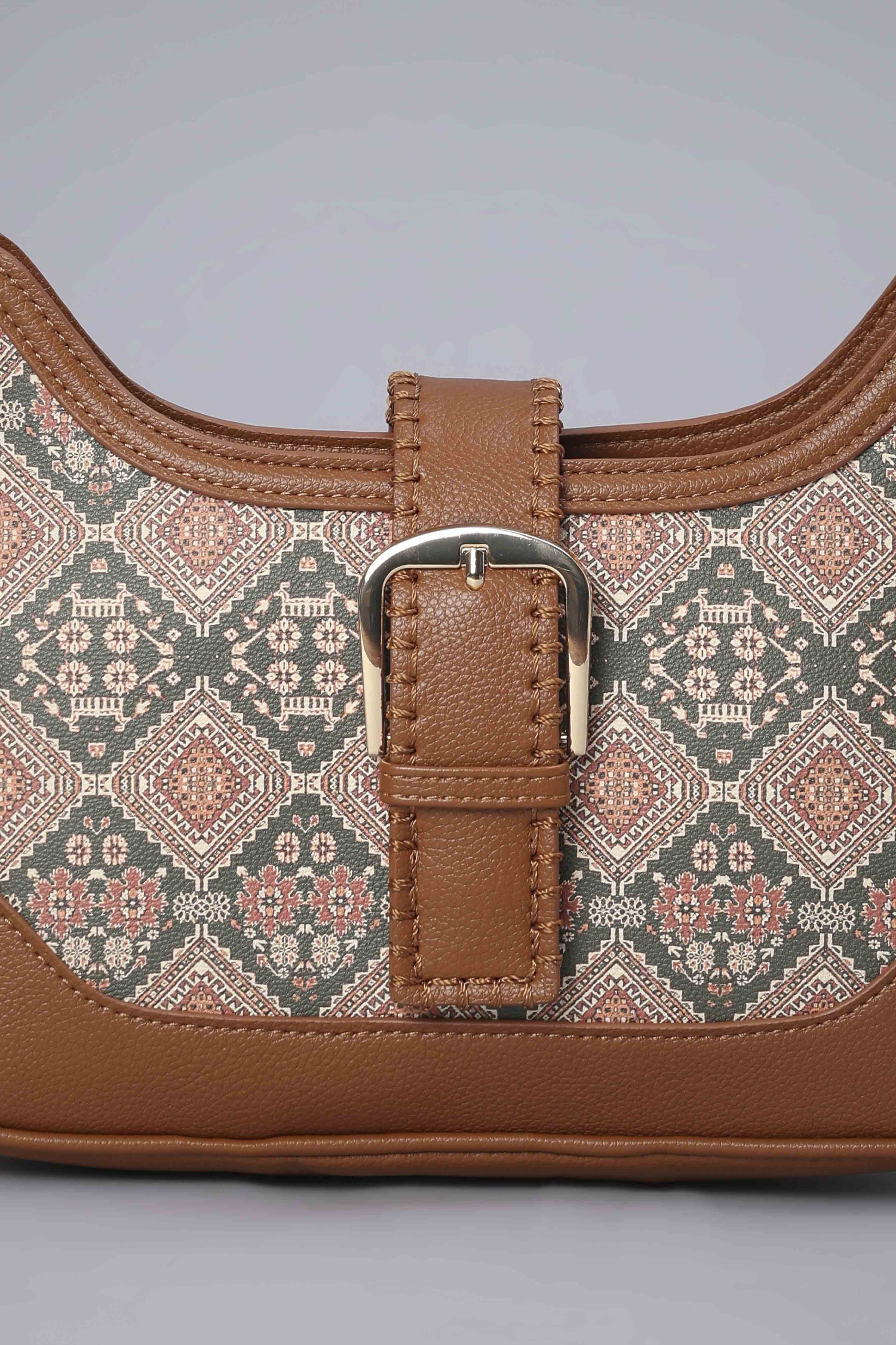 Rust PU Shoulder Bag image number 6