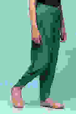 Green Rayon Solid Herem Dhoti image number 3