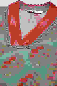 Sap Green Cotton Printed Nightwear image number 1