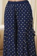 Ivory Viscose Straight Suit Set image number 2