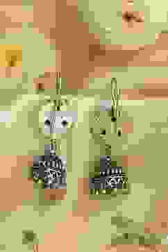 Purple Brass Jhumka image number 2