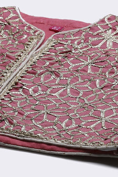 Off White Cotton Girls Anarkali Kurta Churidar Suit Set image number 2
