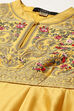 Mustard Cotton Blend Anarkali Kurta Suit Set image number 1