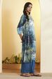 Beige Rayon Slub Straight Kurta Pants Set image number 4